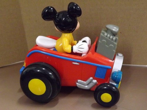 2000 Mattel DISNEY MICKEY MOUSE In Roadster Car Mickey Goes Up & Down When Roll - Picture 3 of 8