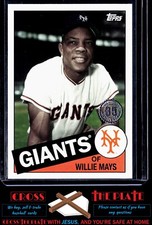 1-2020 Topps Update 1985 35th Anniv Platinum Willie Mays Giants #85TB-25 QTY