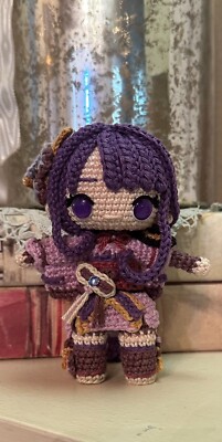 Cute Raiden Shogun Crochet Doll
