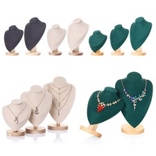 Classic Jewlery Display Stand Wooden Necklaces Bust Chain Holder Stable