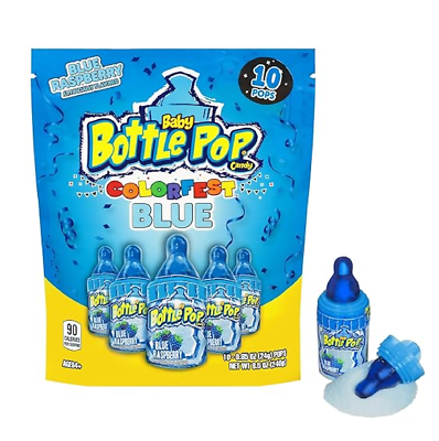 Baby Bottle Pop Colorfest Individually Wrapped Blue Raspberry