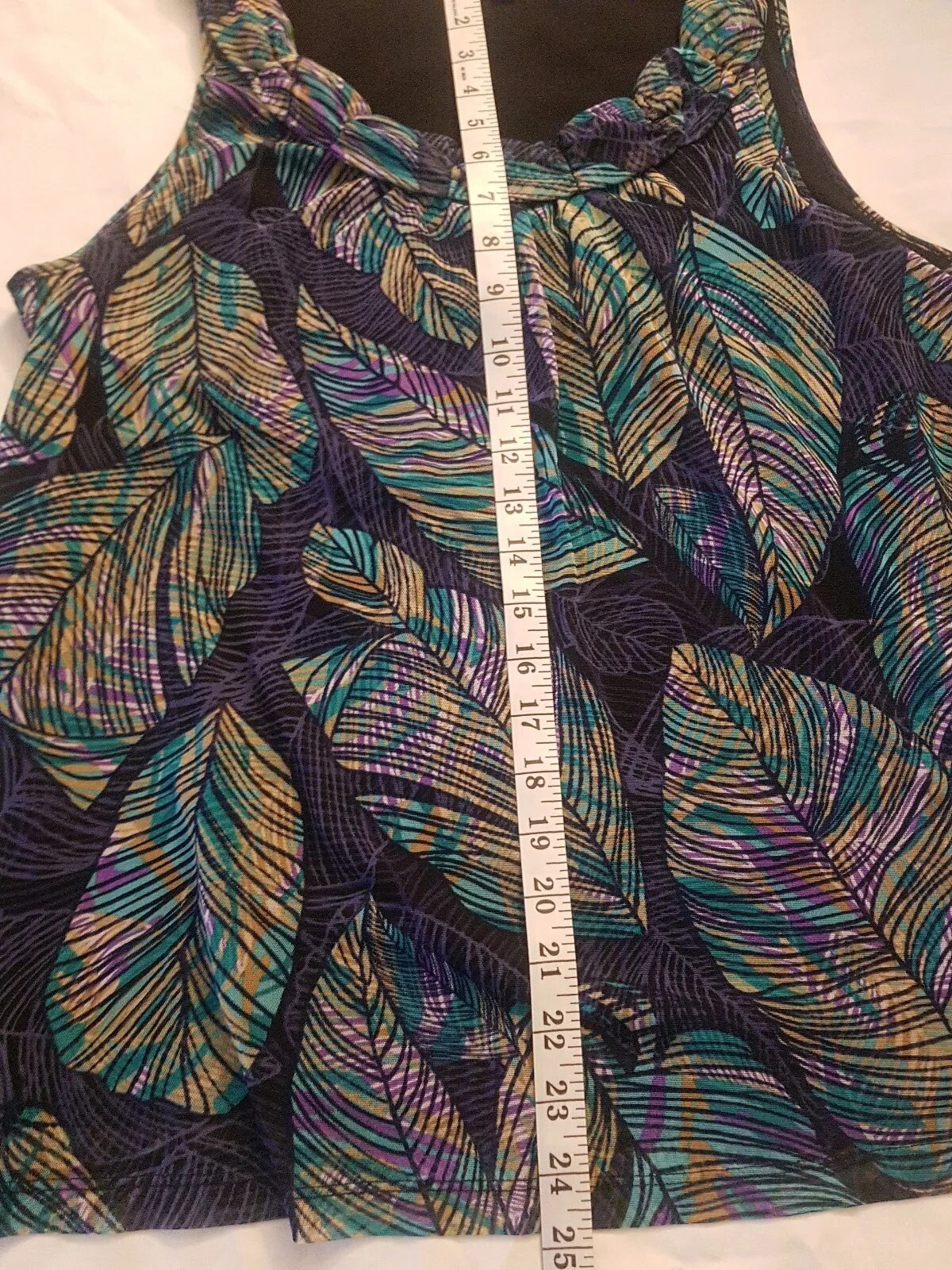 Rafaella Womens Blouse Size Large Mesh Artsy Print Sleeveless Work Wear Office  thumbnail 11