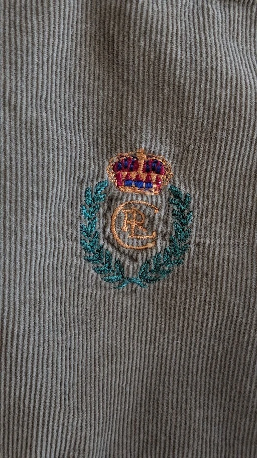 Camisa De Colección Rara Chaps Ralph Lauren Para Hombres XL Pana Cresta Preppy Dinero Antiguo Foto 3 de 4