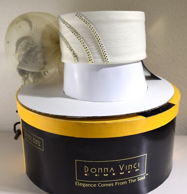 Donna Vinci Couture Beige Brimless Women's Church Hat (H4555) NEW WITH  BOX
