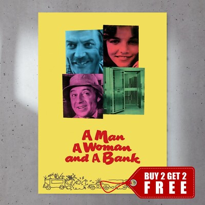 Ein Mann, eine Frau und eine Bank (1979) A4 Filmplakat Premium Glanz 230 g/m² Papier 001