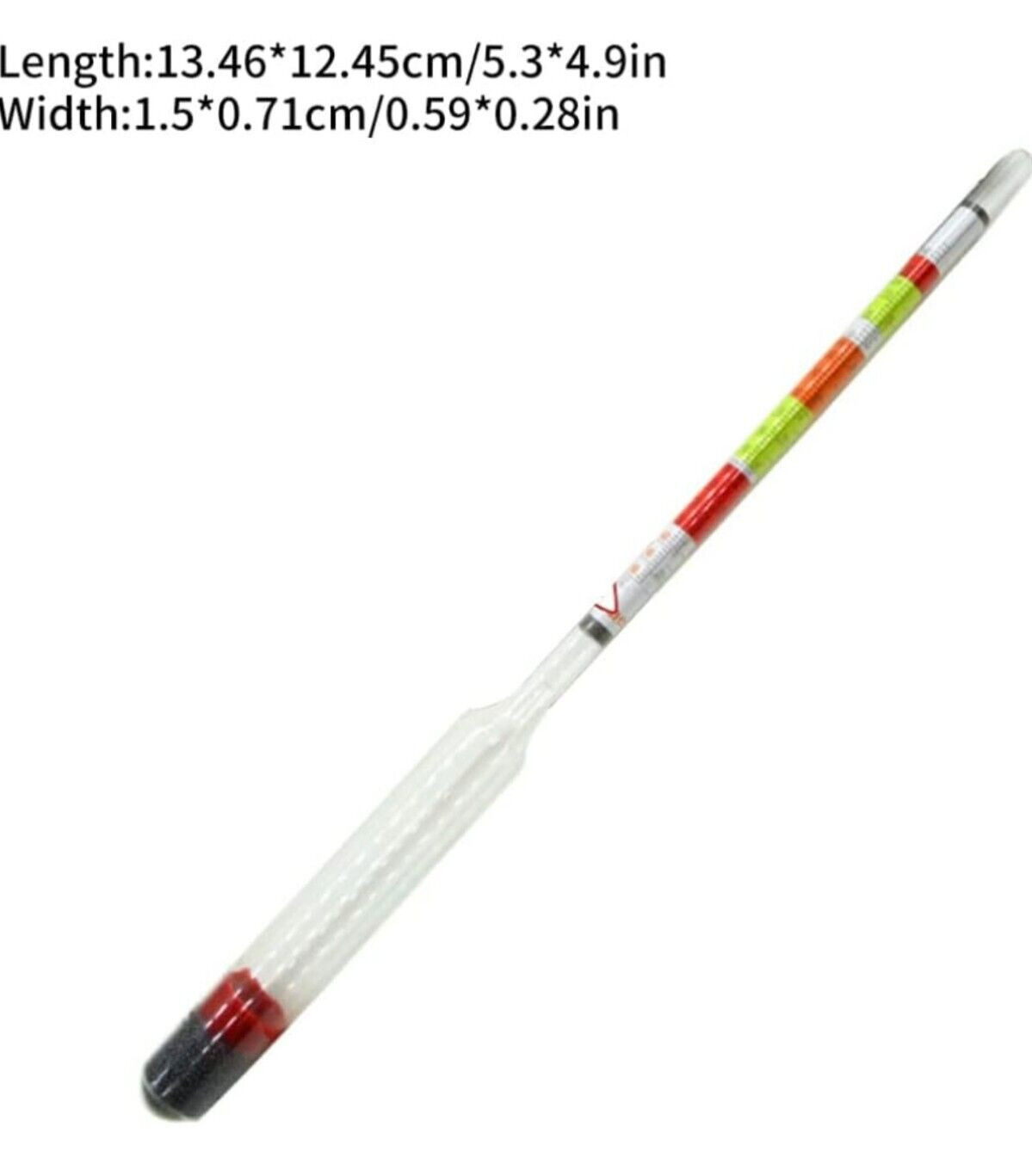 BEER WINE ALCOHOL CONTENT GLASS HYDROMETER TRIPLE SCALE TEST HOMEBREW