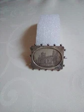 Tewkesbury Abbey 1887 Birmingham Sterling Silver Brooch