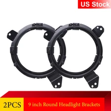 9'' Round LED Headlight Mounting Brackets Ring for Jeep Wrangler JL 2018 to 2020