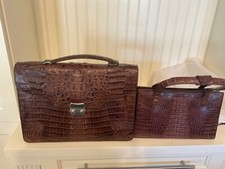 Genuine Crocodile Briefcase And Purse