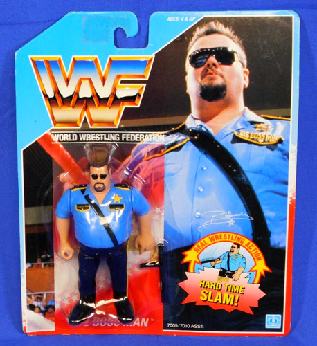 WWF HASBRO SERIES 1 BIG BOSS MAN MOC BLUE CARD 199...