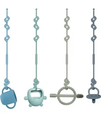 4Pack Toy Straps for Baby, Toy Safety Straps, Silicone Adjustable Baby