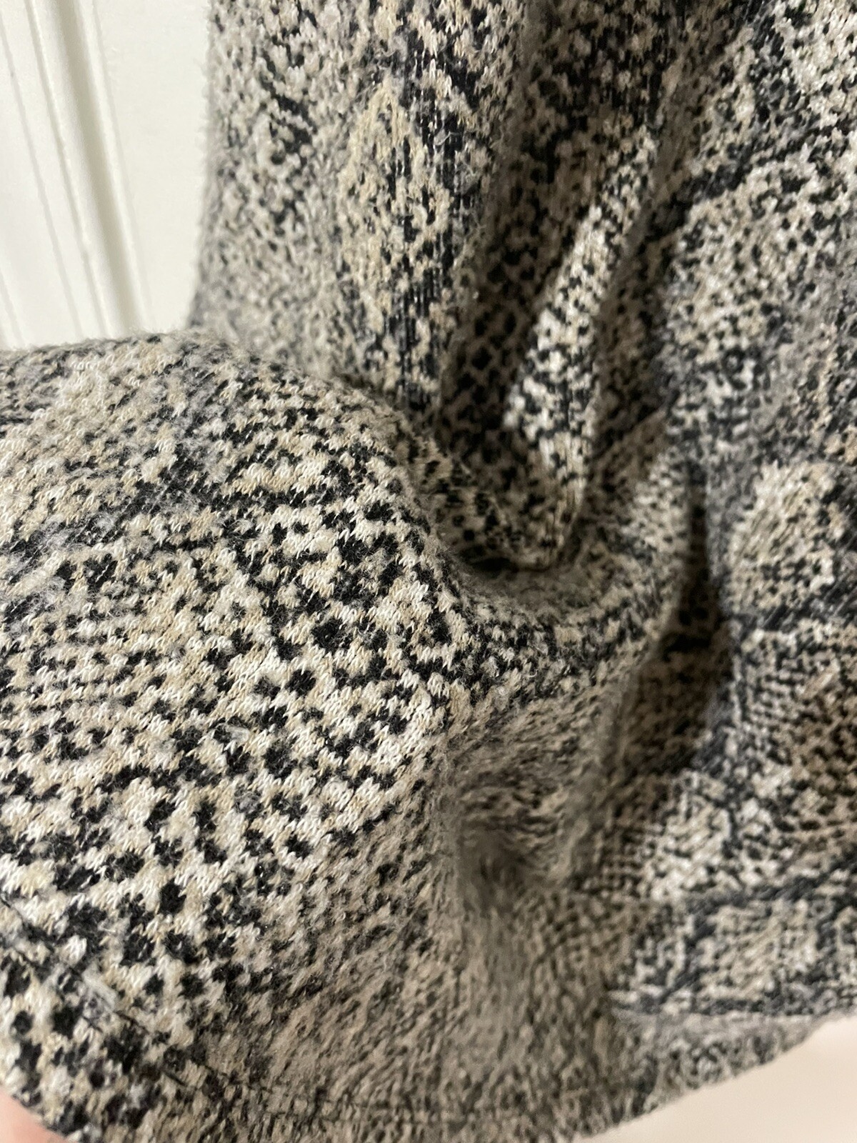 Zara Soft Sweater Python Pattern Midi Skirt Small… - image 5