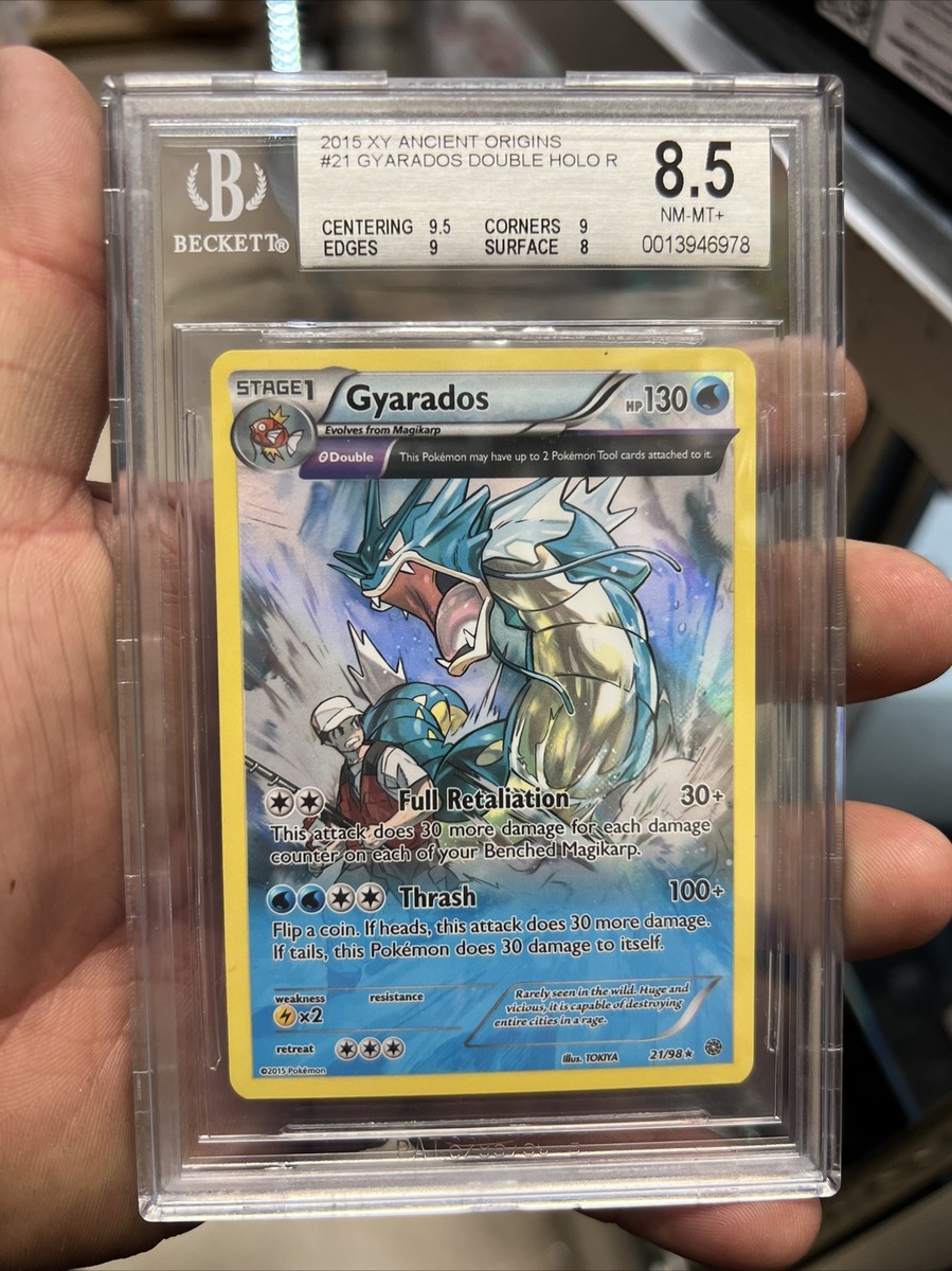 BGS 8.5 GYARADOS 21/98 2015 Pokemon XY Ancient Origins Full BGS 8.5 GYARADOS 21/98 2015 Pokemon XY Ancient Origins Full