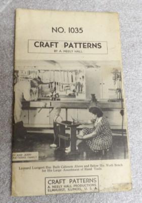 Vintage 1950's Neely Hall Craft Pattern 1035 several WORK BENCHES