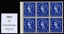 Wilding Specialist - SB26 1d Ultramarine St Edwards Crown Inverted Perf Is MNH)