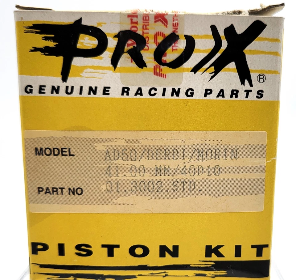 PROX PISTON KIT SUZUKI AD50 ADDRESS ITALJET 50 DERBI 50  STD. FITS 41.00MM BORE - Imagem 2 de 2
