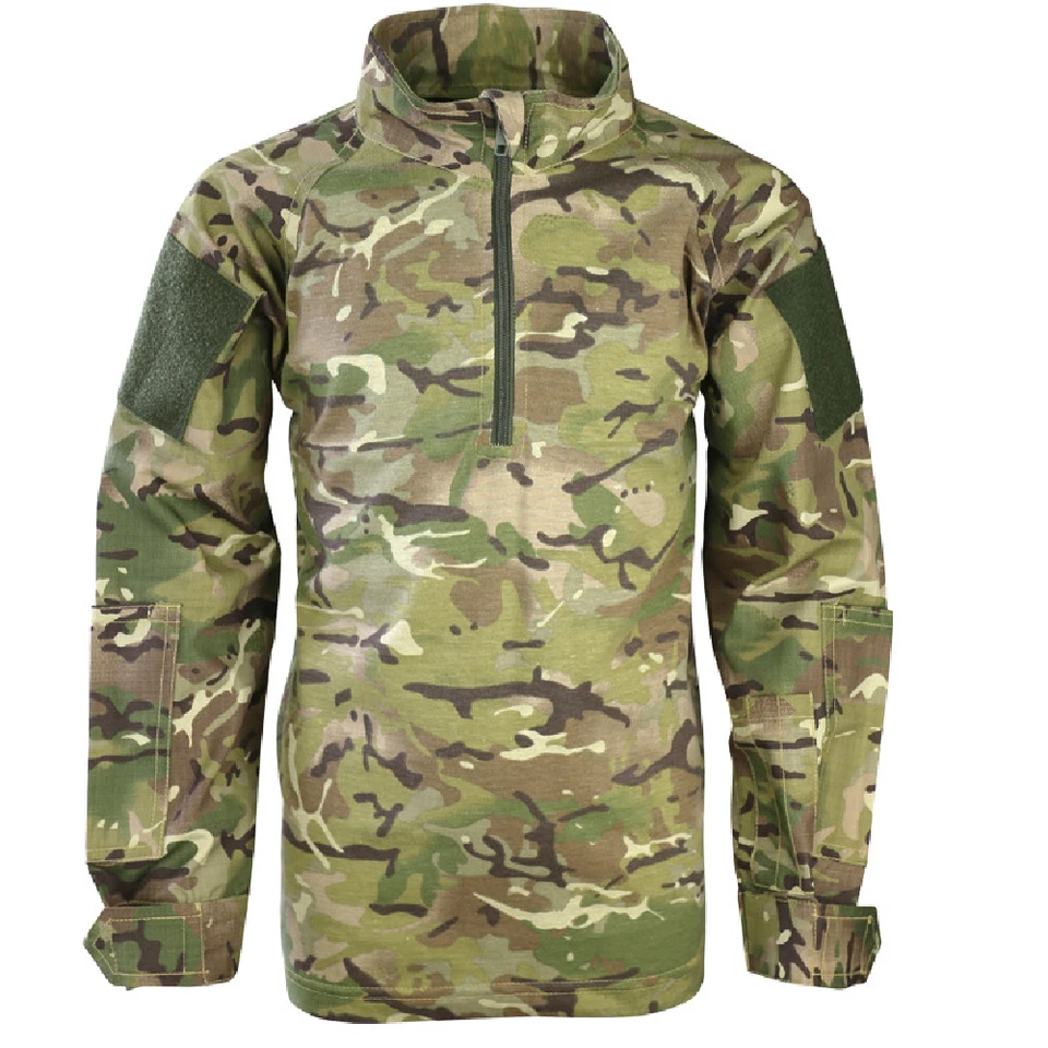 NEW KombatUK Kids Spec-OP's UBACS Tactical Rip-Stop Shirt BTP Camouflage Pattern