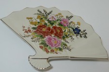Andrea by Sadek Fan-Shaped Porcelain Dish with Chrysanthemums and Butterflies — listing 2