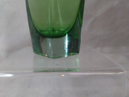 Green Cased Glass Bud Vase - Picture 4 of 5