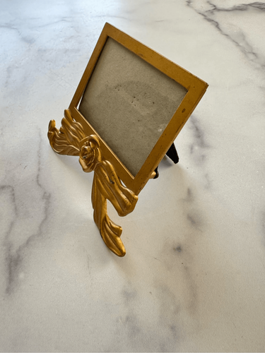 Gold bronze ribbon vintage frame stand alone Victorian art nouveau rose - Picture 4 of 4