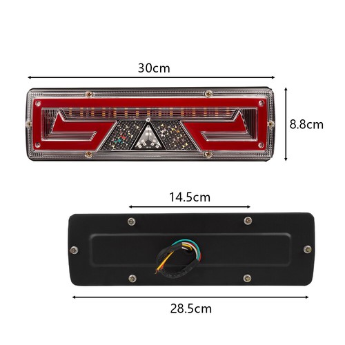 Pair LED Truck Tail Light Rear Lights Stop Brake Indicator Signal Lamp For Kamaz - Picture 6 of 19
