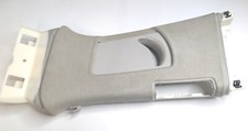 11-18 AUDI A8 A8L S8 LEFT SIDE B PILLAR TRIM COVER PANEL SUEDE ALCANTARA SILVER