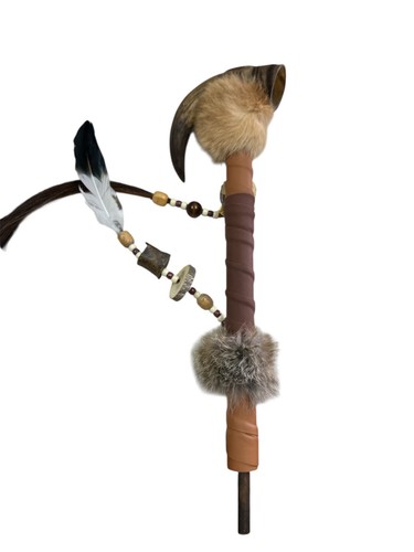 HANDMADE SOUTHWEST HORN PIPE , NON - SMOKABLE ,HOME DECOR , DECORATION ONLY , 3 - Picture 4 of 4