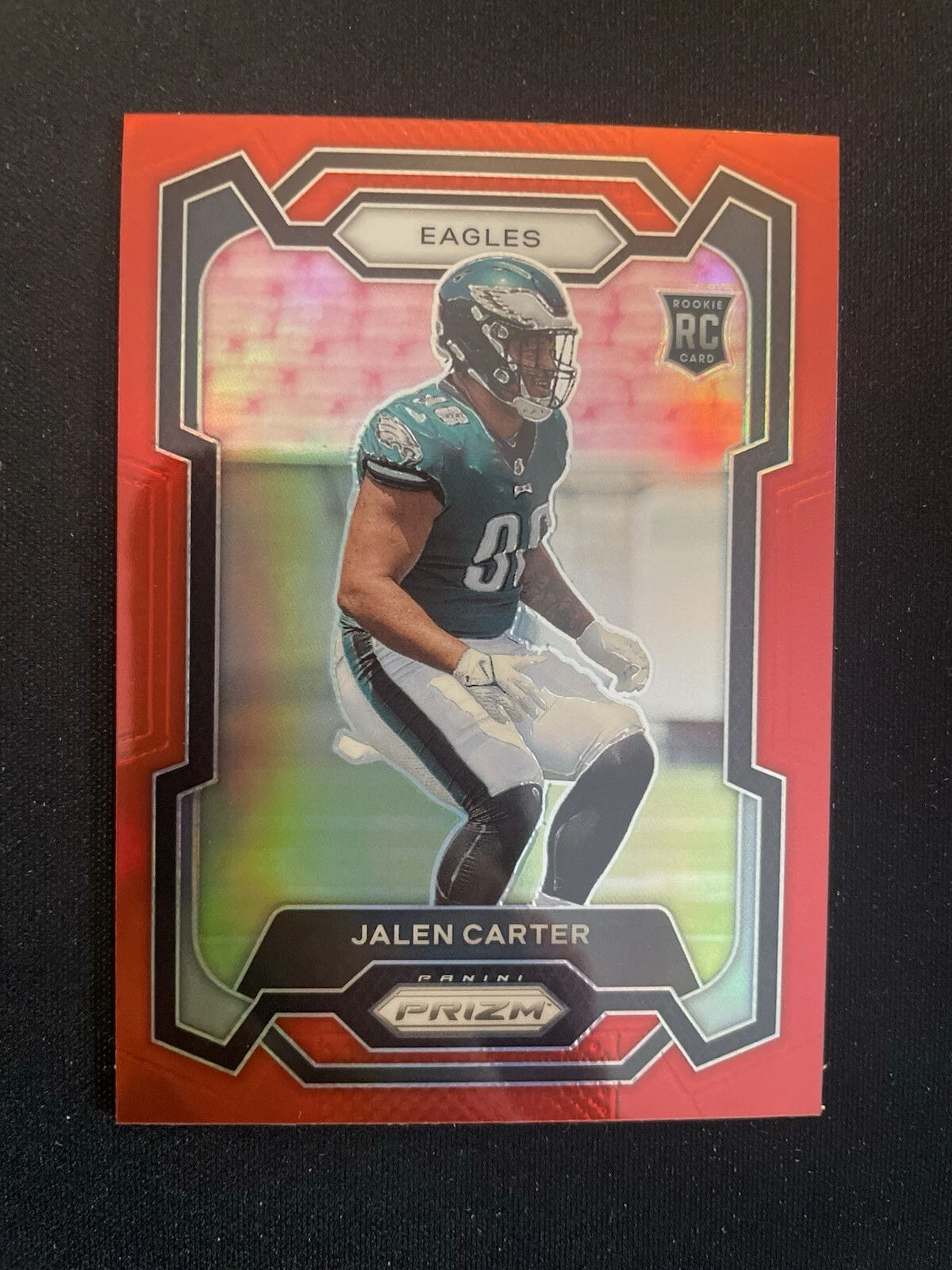 2023 Panini Prizm - Rookies Red Prizm #381 Jalen Carter (RC)-SSP
