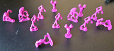 MUTANT ZOMBIE SPACE ALIENS TOY FIGURES. PURPLE MIX OF WACKY CREATURES.