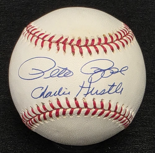 PETE ROSE Signed "CHARLIE HUSTLE" Official MLB Baseball-HOF?-PHILLIES-REDS-JSA