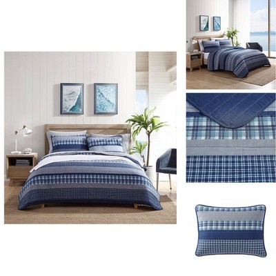 Nautica Queen Quilt Set Addison Blue