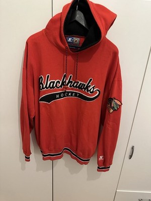Starter Pullover Chicago Blackhawks Size L Retro Vintage   NHL Starter Hoodie
