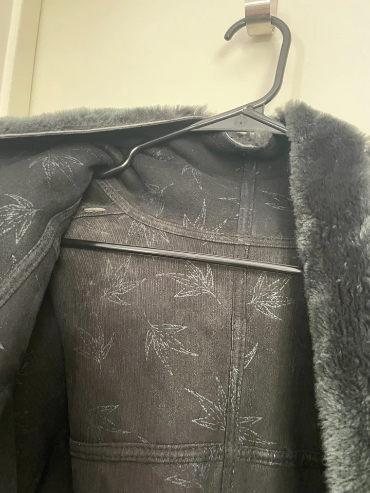 VINTAGE! 80s LG Black Long Faux Fur Coat Womens Made In Italy - Image 2 of 4