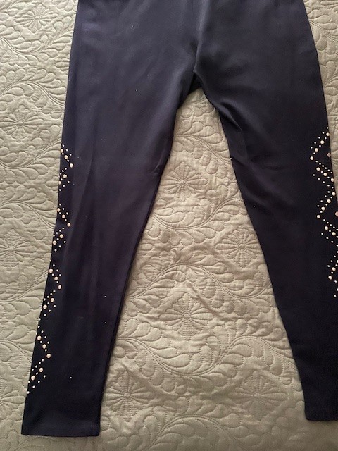 MIX IT GOLD STUDDED LEGGINGS - NWT -  SIZE L