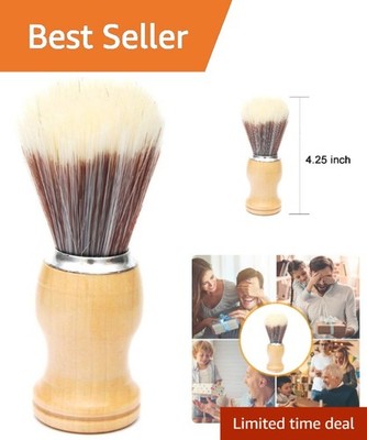 Professional Shaving Brush for Men with Wooden Handle and Nylon Hair