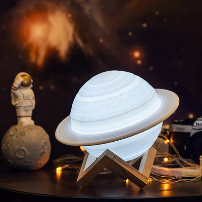 Saturn Planet Light LED Color Changing Lamp Rechargeable Touch Night Light New