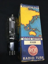 NOS NIB RCA 830B 60 Watt RF Power Amplifier VACUUM Tube Globe Box S.9117