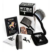 Slicker Brush for Dogs Kit by includes comb treat pouch bag and guide turns s...