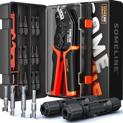 Tragbares Werkzeug Set: Crimpzange für 2.5/4/6mm² und 6 Stecker fürs Solarsystem