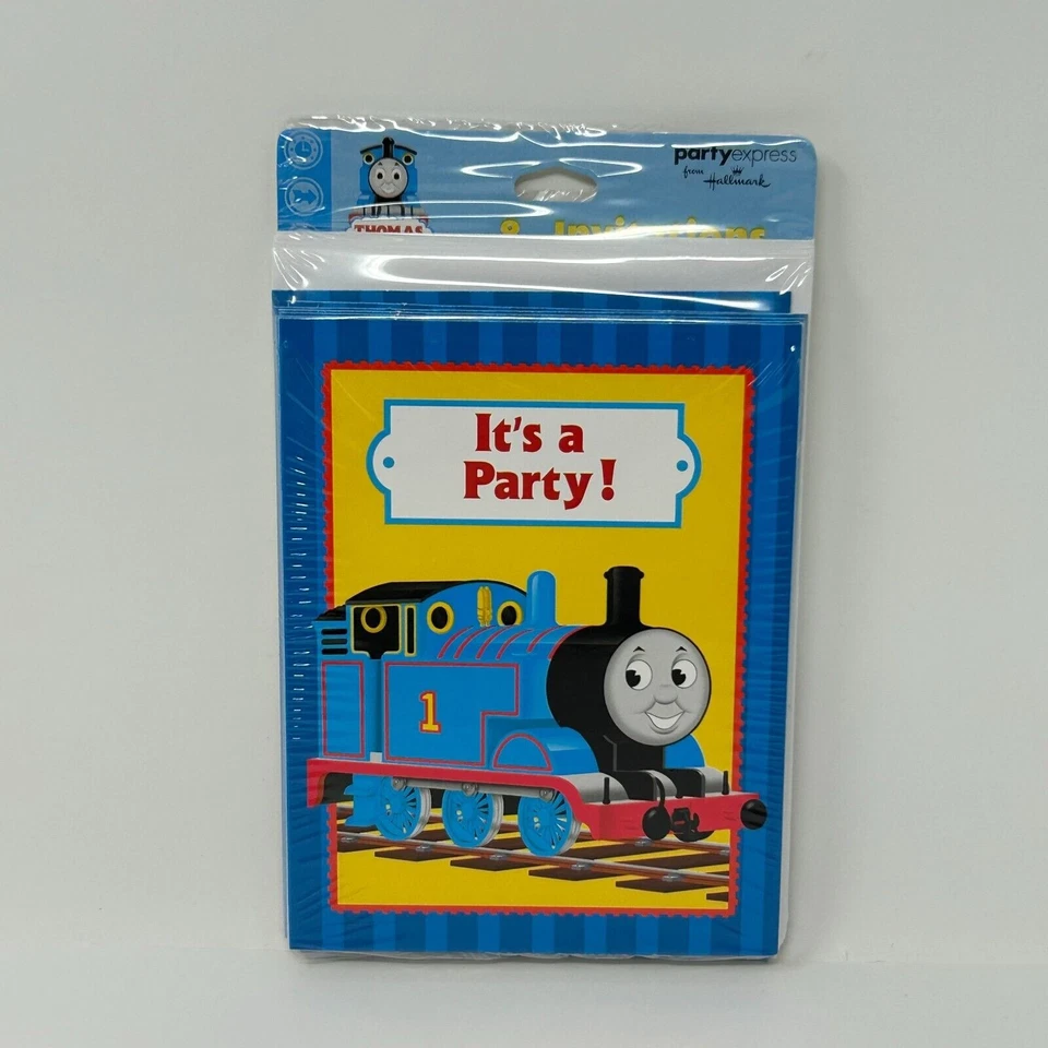 It's A Party Thomas The Train Party Express Hallmark Invitations 8 Lot of 2 - Image 2 of 4