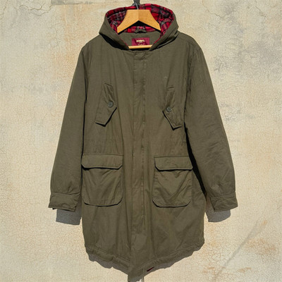 VTG Merc London Men coat Parka jacket Khaki Green Tobias Mod Style Fishtail M