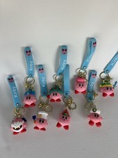 Kirby 8 Pack 3D Keychain   Cute Mini Figure Charm with 2 Free Gift