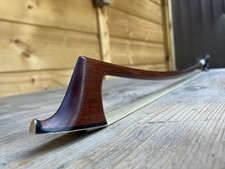 Double Bass French Bow - Chris Halstead - Very Unique And Rare - Silver Mounted