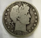 1905-S Barber Half Dollar $0.50 piece