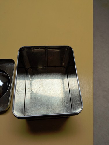 Rare Vintage Lincoln BeautyWare Chrome Coffee Metal Tin Canister Made in USA - Picture 6 of 13