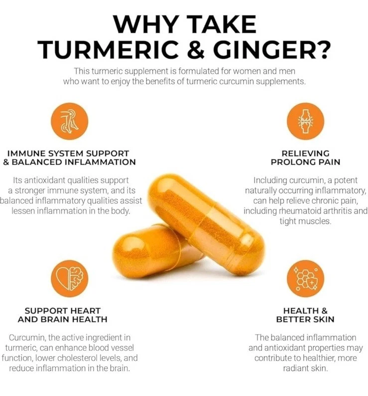 2 botellas Cúrcuma Jengibre: Digestivo, Peso, Piel: Wellness Garden Total 180 tapa Foto 4 de 4