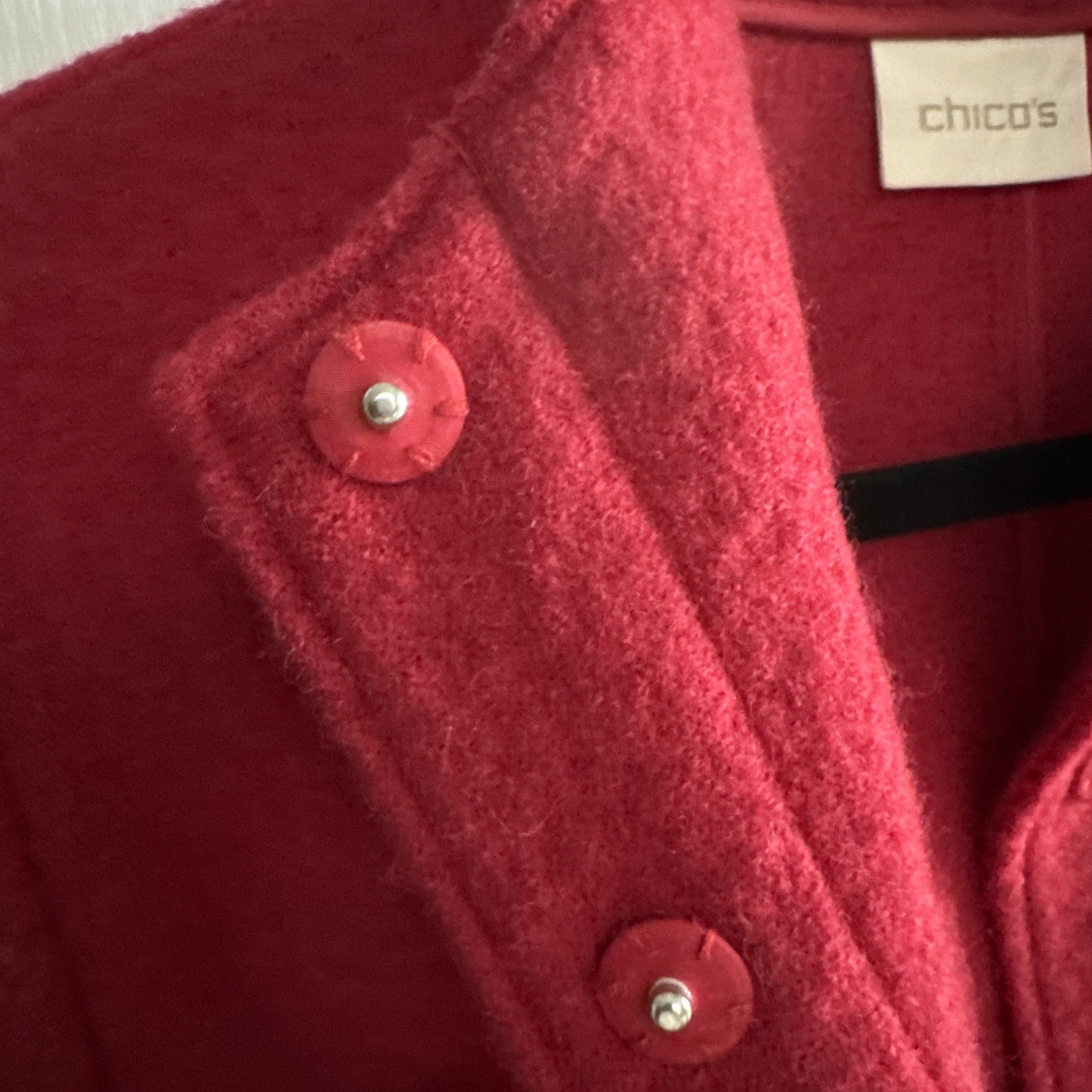 Chicos Red Wool Jacket Size Medium. Excellent Con… - image 12