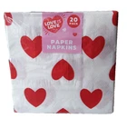 20 x Valentines Heart Patterned Paper Napkins ~ Romantic Date Serviettes ~ New