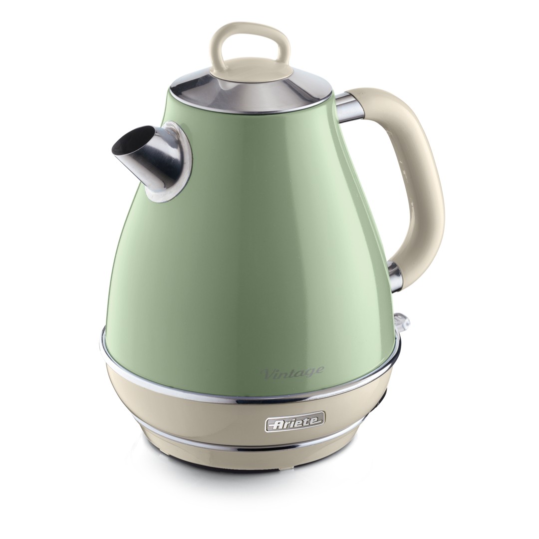 Bouilloire électrique Ariete vert 1 litre 1630w compacte sans fil retro