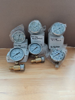 #ad #ad Lot Of 6 Pressure Washer Gauges 2 Quick Connect 4 6000psi 2 5000psi 2.5quot; $90.00